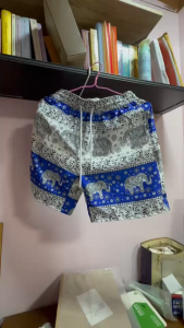 JJ-ALL 05 กางเกงเจเจชาย ลายใบไม้ ขาสั้นชายใส่เที่ยวทะเล ใส่อยู่บ้าน สบายมาก ผ้าแห้งไวบางเบา 100%