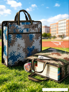 QIFUXING | Large Capacity Student Camouflage Stationery Bag