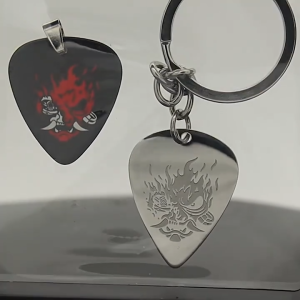 Cyberpunk 2077 peripheral Wu Shi band paddle keychain Sailulu titanium steel Johnny Silver Hand Mangxi peripheral