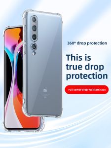 Henyou | Xiaomi 10 Series Phone Case Full Edge Protection Anti-Fall Creative Business Style Silicone Material Suitable For Men And Women