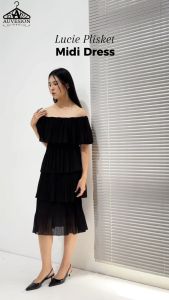 4086 Lucie Plisket Dress Pesta Elegan