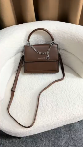 RAINSMORE Womens Bag Retro Metal Chain Top Handle Crossbody Bag for Women Fashion Commuter Handbag
