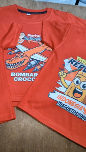Baju Anak Kemerdekaan Dirgahayu 17 Agustus Indonesia - Kaos Anak Laki Anomali BOMBARDINO CROCODILO
