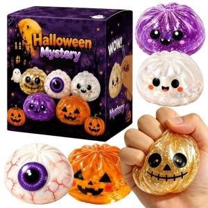 Halloween Simulation Dumpling Pectin Squishy Rebound Soft Squeeze Stress Ball Box Anti-Stress Toy Sensory For Creative Gift