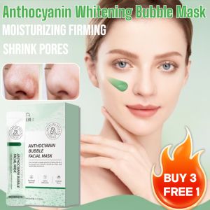 100% Original✨【Remove Blackheads/Shrink Pores】Anthocyanin Bubble Mask Tightens Pores Nourishes and Brightens Skin/Antioxidant Rich Skin Detox Pore Cleansing Mask 花青素缩毛孔美白泡泡面膜