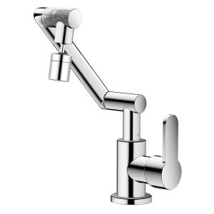 YEMO | Cold & Hot Home Use Wash Basin Faucet with Mechanical Arm Full Copper Omni-directional Rotation