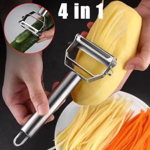 Kitchen Vegetable Peeler Stainless Steel Melon Planer Double-Head Peeler Household Multiple-Function Fruit And Vegetable Peeler