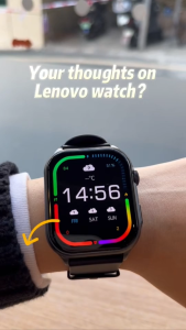 Lenovo Watch FIT Smartwatch 1.96" AMOLED Touch Screen Smart Watch 5.4 Bluetooth Call Health Monitoring For Men Women’s Sports Compatible to iOS & Android