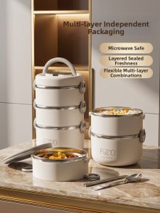 YOULUNMEI | Microwaveable Large Capacity Stainless Steel Lunch Box