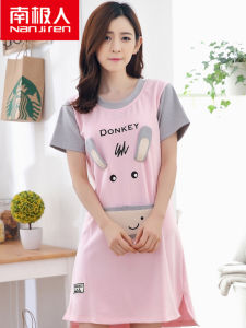 Pure Cotton Short Sleeve Sleepwear for Women Sweet Princess Style Mid-length Summer Student Pyjamas Comfortable Breathable