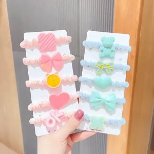 Set 5 dây cột tóc cao su co giãn phong cách Hàn Quốc