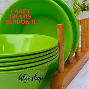 Promo GRTS Sandok 12Pcs Mangkuk Bulat Cekung Tebal Serbaguna