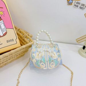 YAHOBENO BAG | Childrens New Chinese Style Buckle Embroidered Handbag