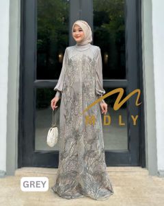 (8x) MDLY ARISIA Baju Dress Brukat Organza Muslimah Aricia Exclusive Dress By MDLY.