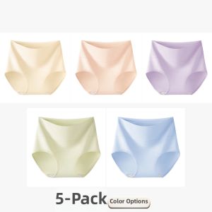 Pure Cotton Anti-bacterial High Waist Underwear for Summer