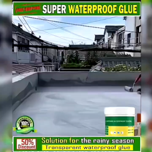 EELHOE 1kg High-Quality Urethane Waterproof Sealant Paste with Brush for Tile Repair and Roof Waterproofing