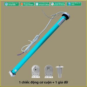 Tuya Wifi Motorized Roller Rèm Thông Minh Động Cơ Hình Ống 1.3N·m Hoạt Động Với Alexa Google Home Cho Ống 37/38mm Điều Khiển Ứng Dụng Smart Life 100-240V