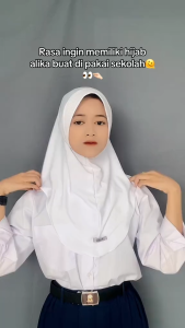 hijab bergo anak sekolah SD jersey premium tebal kerudung sekolah instan hijab bergo hamidah