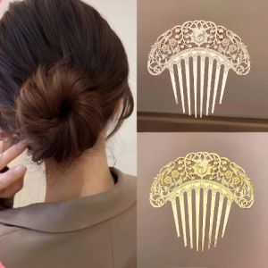 Exquisite Hollow Carved Hair Comb Chinese Retro Hairpin Hanfu Hair Accessory