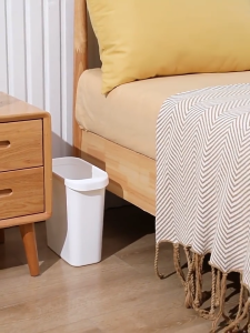 Hithome ถังขยะมินิมอล ทรงแคบ ประหยัดพื้นที่ ถังขยะข้างเตียง/ห้องน้ำ สไตล์ญี่ปุ่น ถังขยะดีไซน์สวย ห้องน้ำ/ห้องนอน