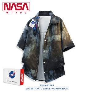 NASA WTAPS | Tie-dye Color-blocked Lightweight Summer Shirt Set