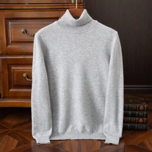 Áo Len Cổ Lọ Nam Chất Liệu Len Cashmere 100% Len Merino Dệt Kim Mềm Mại Ấm Áp Kiểu Dáng Cơ Bản Mặc Thường Ngày Mùa Thu Đông