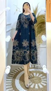DASTER JUMBO KEKINIAN TERLARIS//DRESS MOTIF BATIK//CHIBI BUNGA BESAR Dress Motif Batik Ibu Hamil Bahan Rayon Adem Dan Nyaman Daster Polos Casual Plus Size - Lazada