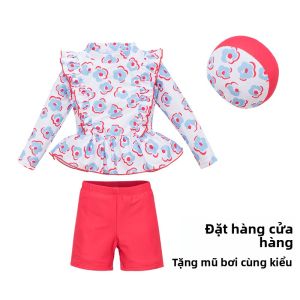 nikoscout | Bộ Đồ Bơi Tách rời Cho Bé Gái Dài Tay Chống Nắng Khô Nhanh