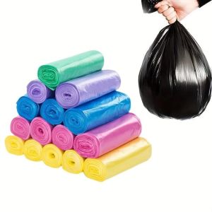 100PCS 45x50cm Breakpoint Easy Tear Leakproof Trash Bags Multi Color Disposable Garbage Bag for Kitchen Pet Bathroom Office Out