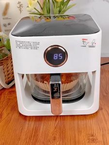 🇸🇬 [READY STOCK]Mini Air Fryer 5L LED Digital Screen Touch Cntrol ransparent air fryer glass bile Baking Oil-free Multi-function