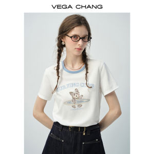 VEGA CHANG | Áo Thun Tay Ngắn In Hình Cho Phụ Nữ