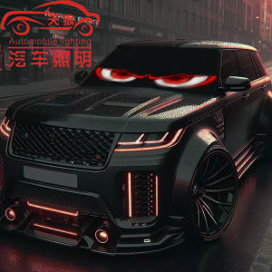 Dynamic LED Devil Eye Car Light Patch for Truck And Sedan Windshield Installation Soft Screen Display Car Lighting Lens
