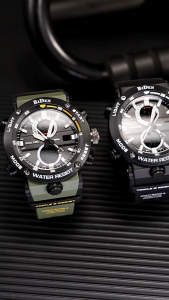 Promo Terbaru BIDEN Jam Tangan Pria Digital&Analog Anti Air Original Olahraga Multifungsi Alarm Bercahaya Tali Silikon Jam Tangan Cowok