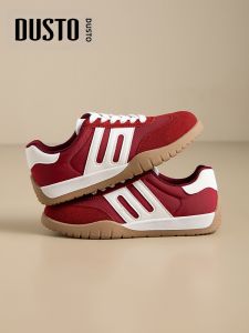 DUSTO | Giày Thể Thao Nữ Đa Năng Phong Cách Retro Màu Đỏ