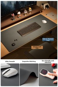 Extra Large Desk Pad for Computer Workstation Luxury Gaming Keyboard Mat