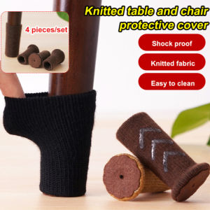 Double Layers Knitted Felt Pad Noiseless Chair Leg Cover Floor Protection Anti-slip Reduce Noise for Table with Round Bottom