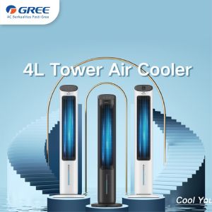 GREE Tower Fan Air Cooler - Kapasitas 4 Liter - dengan Generator Anion - Penyejuk - Humidifier