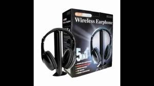 5 in 1 Wireless Headphones HiFi Deep Bass FM Radio Over Ear Headphones with Monitoring for PC TV Wireless Headset