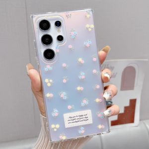 Laser Cut Floral Phone Case for Samsung Galaxy S25 Ultra S23U S24+ A55 Full Cover Protective Shell Womens Style Anti-Fall