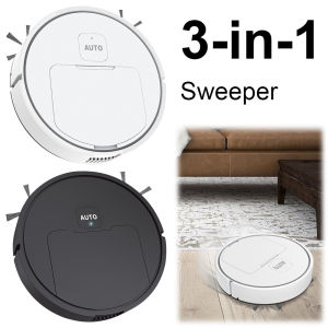 【Homelements】3-in-1 Robot Vacuum Cleaner USB Rechargeable 1000Pa Suction Sweeper Robot 75 Min Runtime for Pet Hair Carpets and Floors