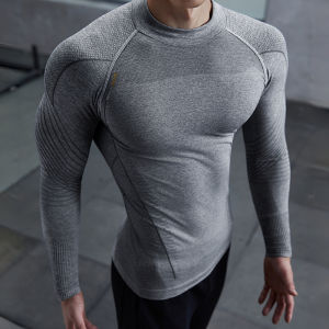 VEST UP | Áo Dài Tay Nam Tập Gym Co Giãn Thoáng Khí Khóa Kéo Nửa Seamless