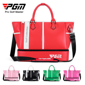 PGM YWB040 Golf Clothing Bags Women Waterproof Pu Ball Pack Large Capacity Independent Shoes Bag Double Layer Durable Handags