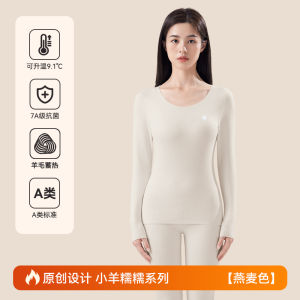 Seamless Thermal Underwear Womens Thickened Fleece-lined De Inner Wear Heating Wool Silk Underwear Long Johns Suit Winter