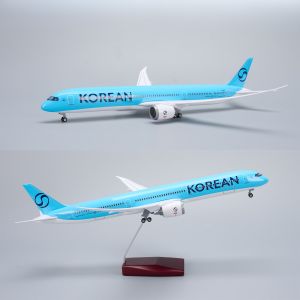 47cm Korean Air B787-10 Diecast Resin Airplane Model Toy Kit with Landing Gear Wheel for Collection Display or Aviation Gift