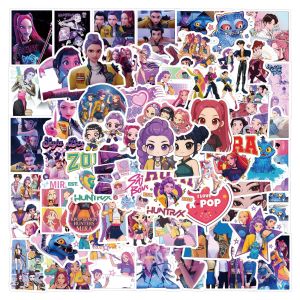 Anime Kpop Demon Hunters Stickers 55/110pcs Cartoon Sticker Huntrix Decorative Stickers for Scrapbook Aesthetic Notebook Gifts