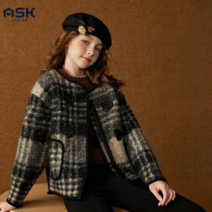 Ask Junior | Warm Wool Blended Cardigan for Girls