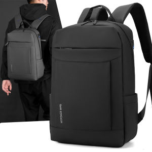 Trendy Mens Large Capacity Casual Travel Backpack Nylon Double Shoulder Bag for Junior High School College Students
