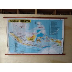Peta Gulung Indonesia Ukuran 120x80 cm