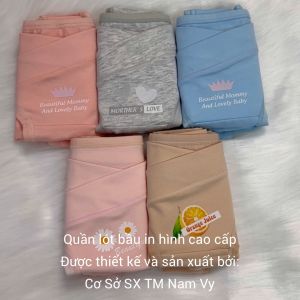 Quần Lót Bầu Cạp Chéo cotton cao cấp in hình dễ thương