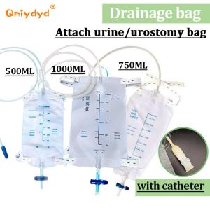 500Ml/750Ml/1000Ml Drainage Bag Urine Collection Urination Bag Thickened Catheter Leg Bag Storage Bag with Tube Drainage Bag